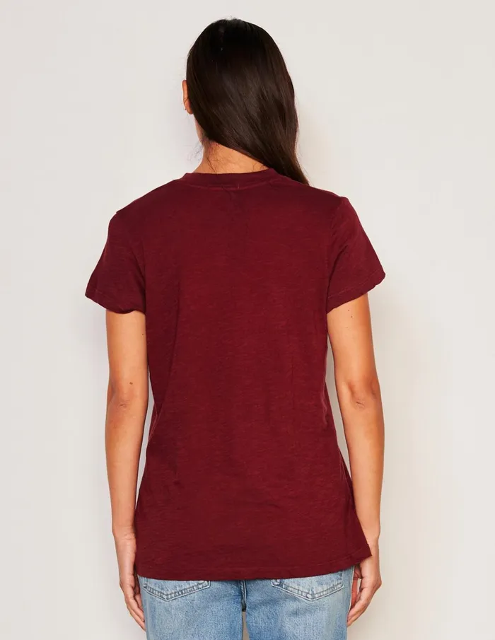 Sundry Clothing Tees Women Women039s Deep VNeck Tee In Red Rock Red Rock