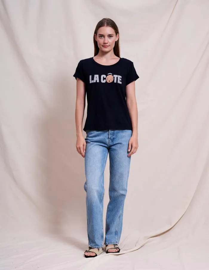 Sundry Clothing Tees Women Women039s La Cote Rolled Sleeve Tee In Deep Navy Deep Navy Sundry Clothing Tees Women Women039s La Cote Rolled Sleeve Tee In Deep Navy Deep Navy