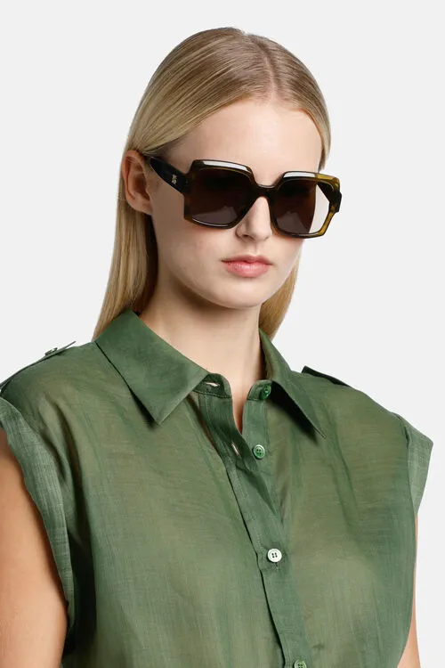 Sunglasses Women Xbarbara Xbarbara Military GreenGold Luisa Spagnoli Sunglasses Women Xbarbara Xbarbara Military GreenGold Luisa Spagnoli