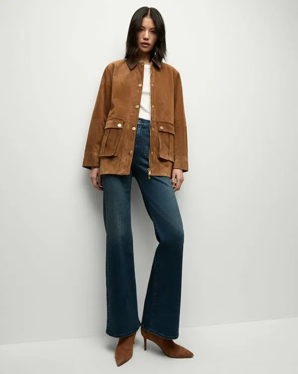 Suz Suede Dickey Chore Coat Whisky Women Veronica Beard Jackets and Outerwear Suz Suede Dickey Chore Coat Whisky Women Veronica Beard Jackets and Outerwear