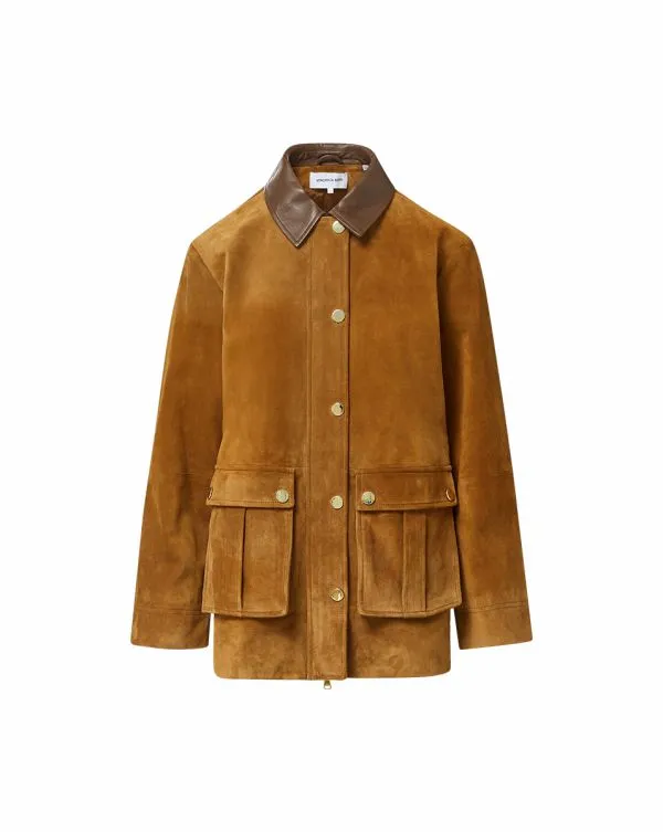 Suz Suede Dickey Chore Coat Whisky Women Veronica Beard Jackets and Outerwear Suz Suede Dickey Chore Coat Whisky Women Veronica Beard Jackets and Outerwear