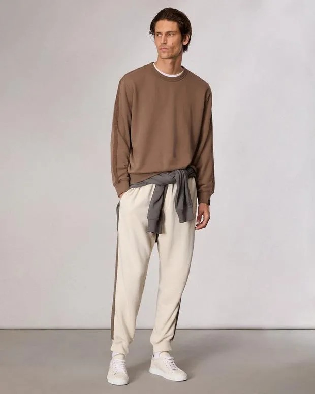 SweatersSweatshirts rag and bone Men RawEdge Cotton Sweatshirt BrownSmoke Grey