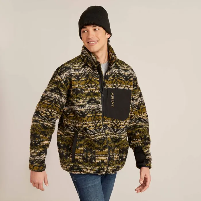Sweatshirts and Hoodies Men Ariat Mammoth Sweater Olive Leaf