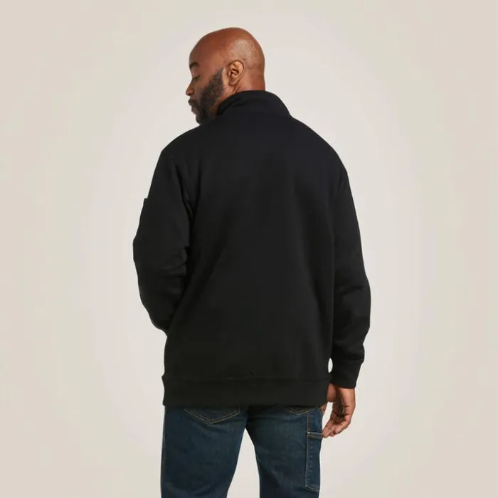 Sweatshirts and Hoodies Men Ariat Rebar Overtime Fleece Sweater Black