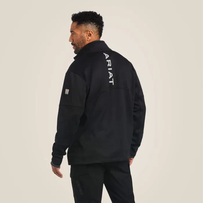 Sweatshirts and Hoodies Men Ariat Rebar Polartec Elite Full Zip Sweatshirt Black
