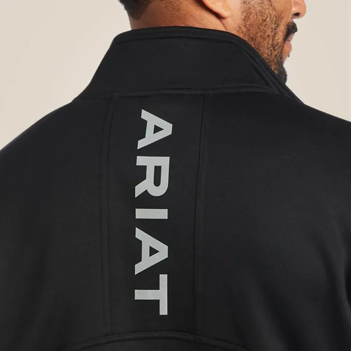 Sweatshirts and Hoodies Men Ariat Rebar Polartec Elite Full Zip Sweatshirt Black