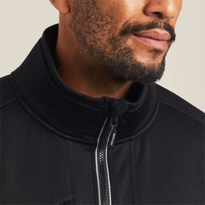 Sweatshirts and Hoodies Men Ariat Rebar Polartec Elite Full Zip Sweatshirt Black
