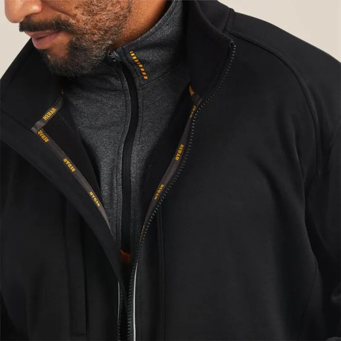 Sweatshirts and Hoodies Men Ariat Rebar Polartec Elite Full Zip Sweatshirt Black
