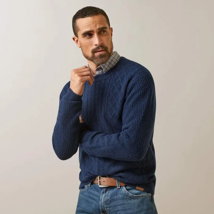 Sweatshirts and Hoodies Men Ariat Ross Sweater Navy