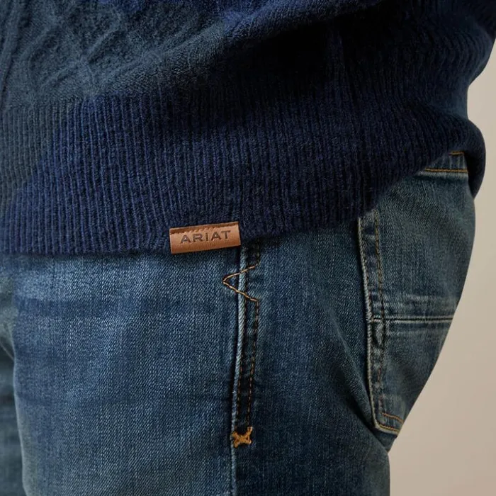Sweatshirts and Hoodies Men Ariat Ross Sweater Navy Sweatshirts and Hoodies Men Ariat Ross Sweater Navy