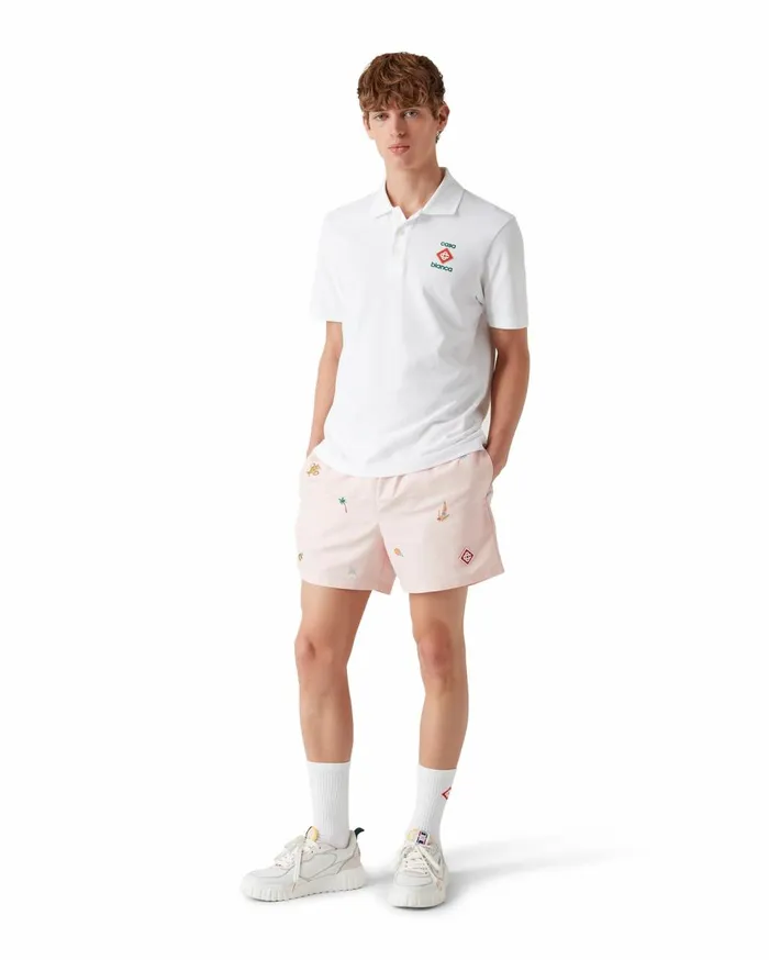 Swimwear Men Casablanca Paris Embroidered Motif Swim Shorts