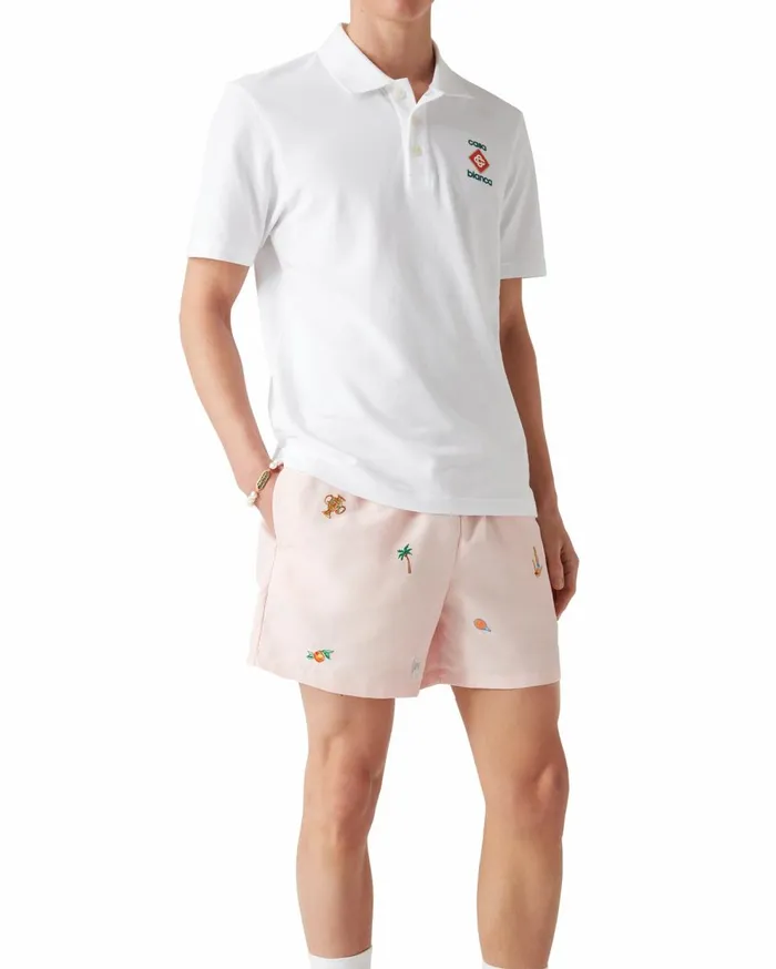 Swimwear Men Casablanca Paris Embroidered Motif Swim Shorts