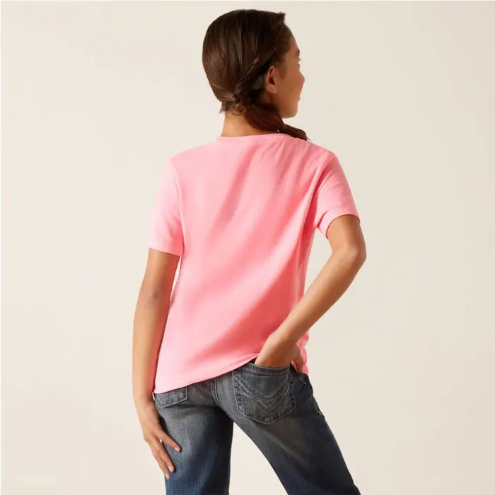 TShirts and Polos Kids Ariat Ariat Rainbow Script TShirt Neon Pink Heather TShirts and Polos Kids Ariat Ariat Rainbow Script TShirt Neon Pink Heather
