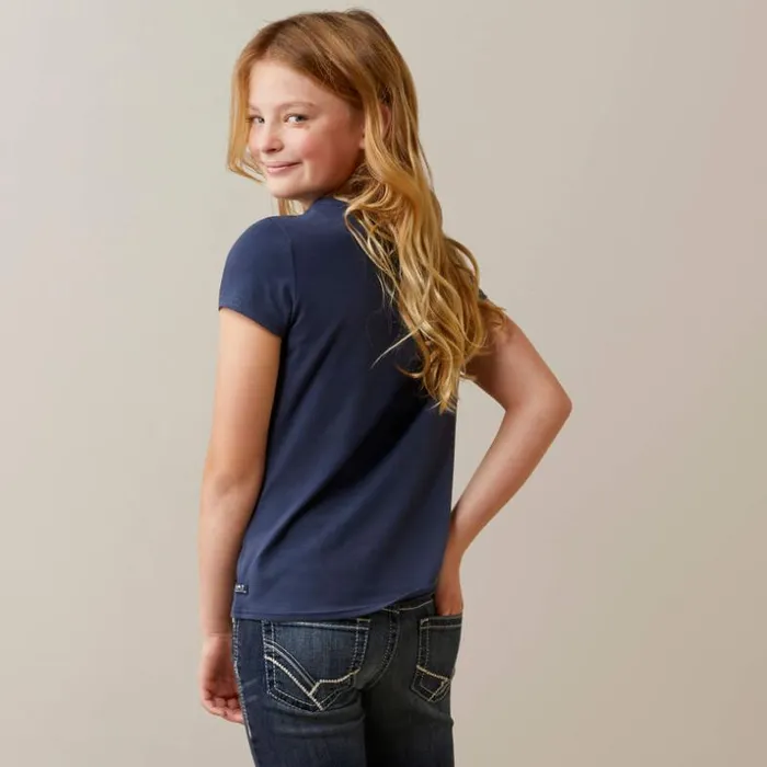 TShirts and Polos Kids Ariat Frolic TShirt Navy Eclipse TShirts and Polos Kids Ariat Frolic TShirt Navy Eclipse