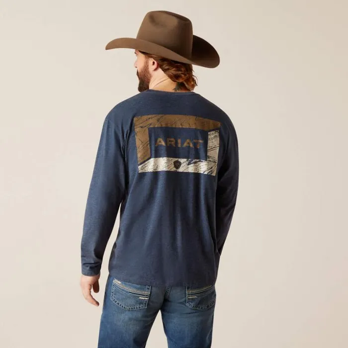 TShirts and Polos Men Ariat Ariat Veneer TShirt Navy Heather
