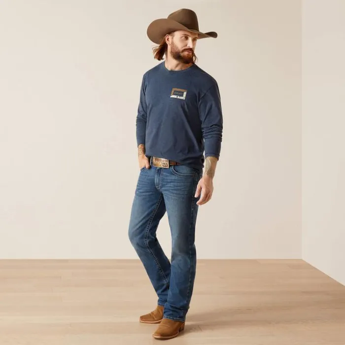 TShirts and Polos Men Ariat Ariat Veneer TShirt Navy Heather TShirts and Polos Men Ariat Ariat Veneer TShirt Navy Heather