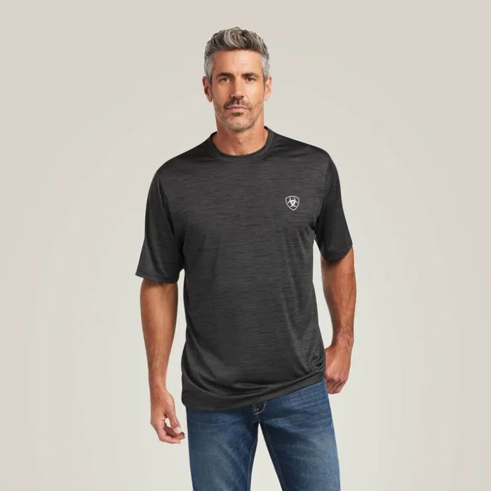 TShirts and Polos Men Ariat Charger Vertical Flag Tee Charcoal TShirts and Polos Men Ariat Charger Vertical Flag Tee Charcoal