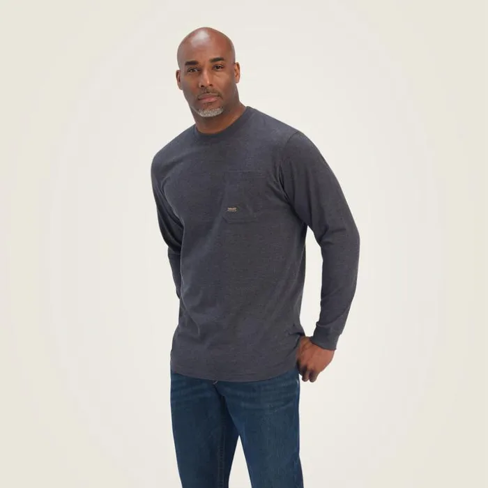 TShirts and Polos Men Ariat Rebar Cotton Strong American Raptor TShirt Charcoal Heather TShirts and Polos Men Ariat Rebar Cotton Strong American Raptor TShirt Charcoal Heather