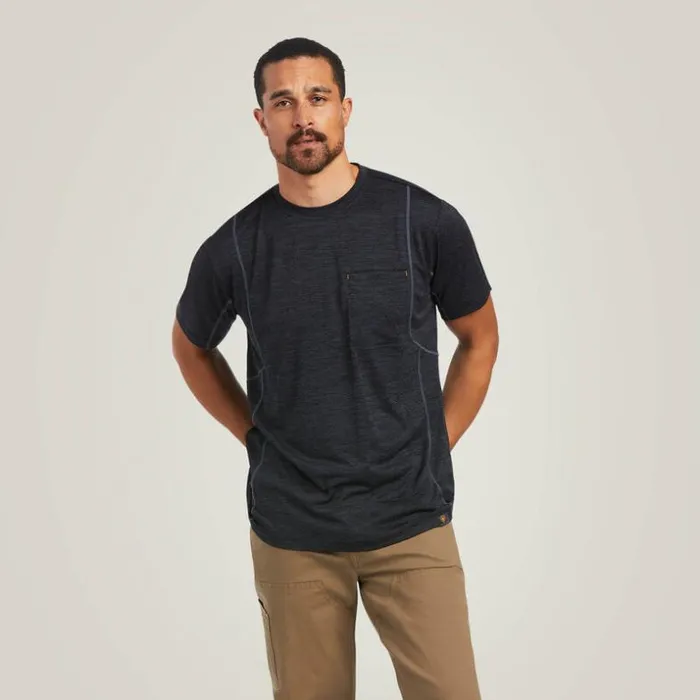 TShirts and Polos Men Ariat Rebar Evolution Athletic Fit TShirt Black