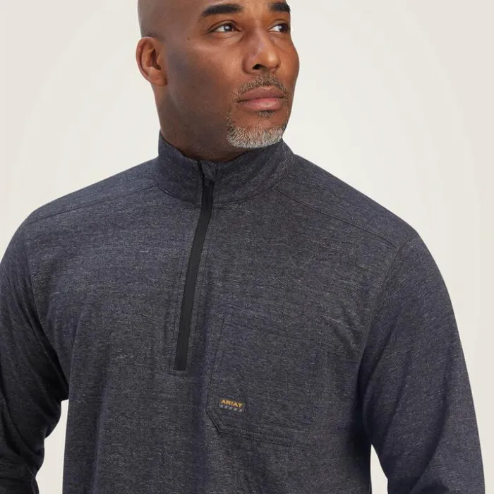 TShirts and Polos Men Ariat Rebar Foundation 14 Zip Shirt Charcoal Heather TShirts and Polos Men Ariat Rebar Foundation 14 Zip Shirt Charcoal Heather