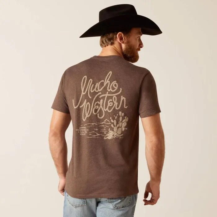TShirts and Polos MenWomen Ariat Sendero Mucho Western TShirt Brown Heather