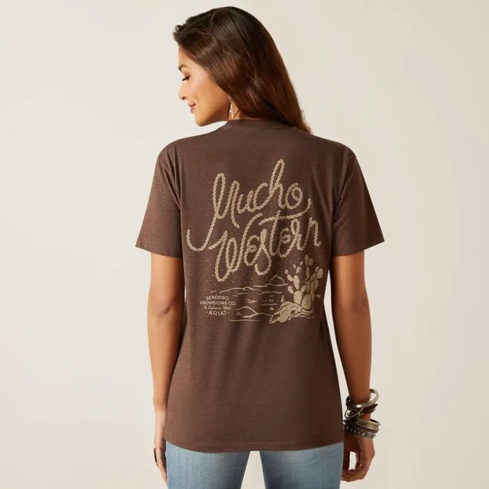 TShirts and Polos MenWomen Ariat Sendero Mucho Western TShirt Brown Heather