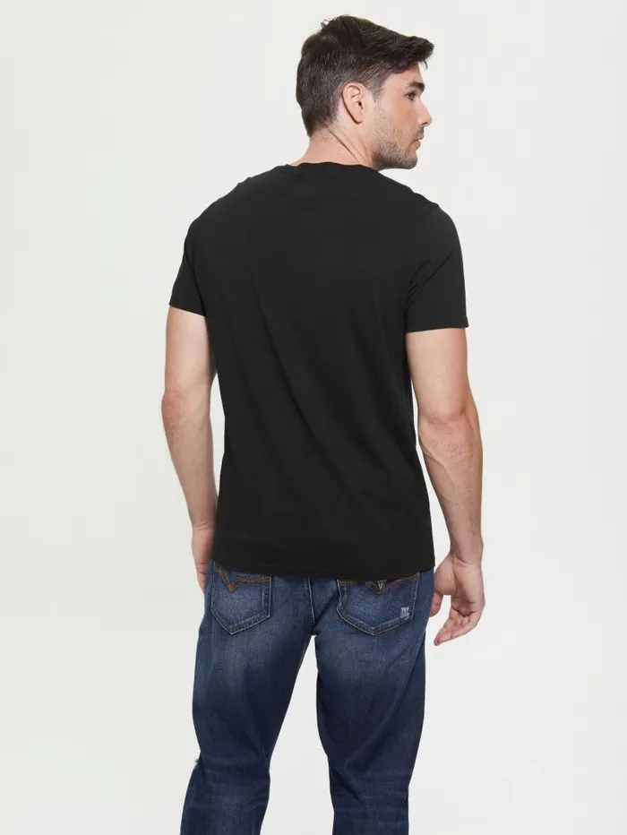 TShirts and Tanks GUESS Men Embroidered Logo Tee Black