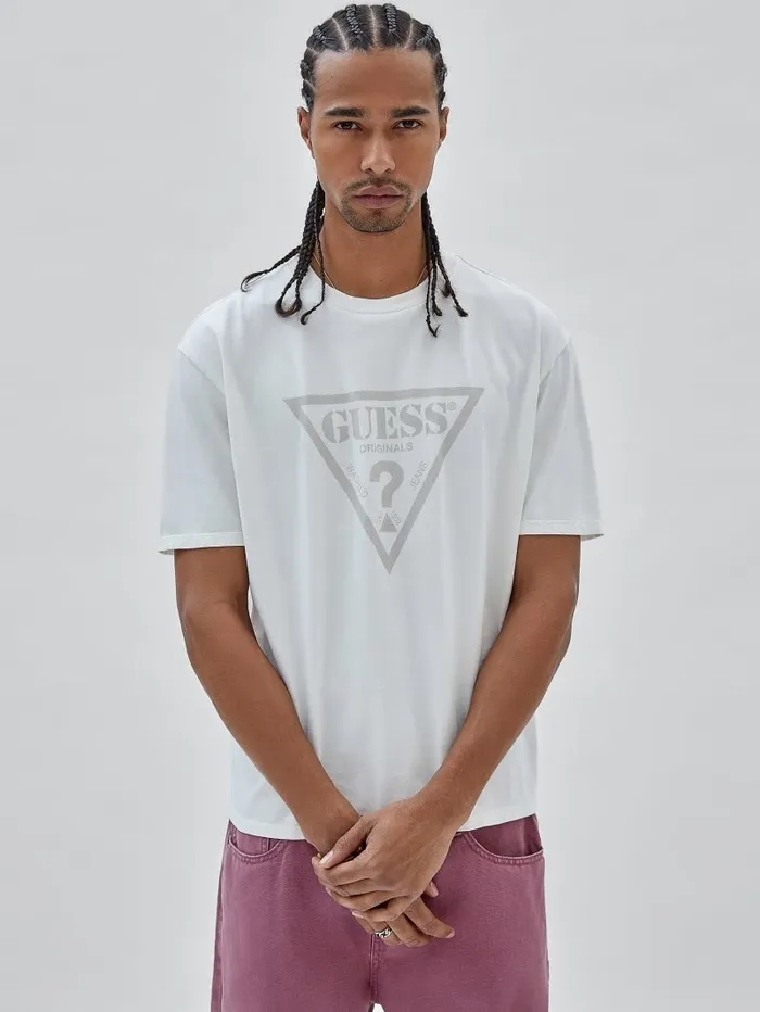 TShirts and Tanks GUESS Men GUESS Originals Triangle Tee Sandy Shore Multi
