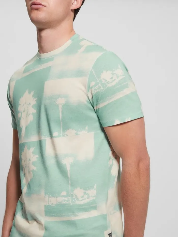 TShirts and Tanks Men Eco Basic La Palms Tree Tee Lagoon Fog GUESS