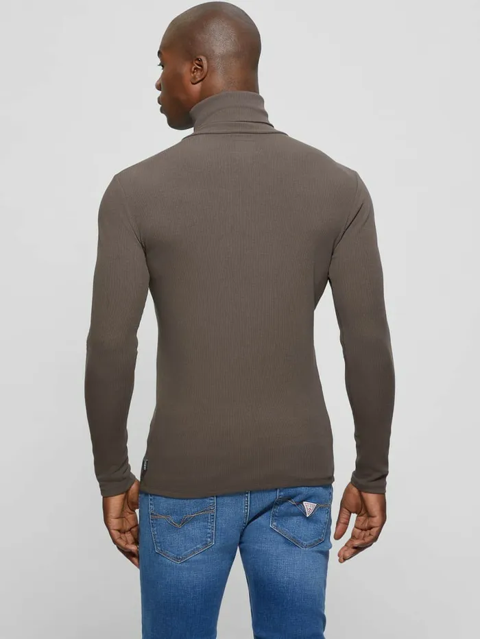 TShirts and Tanks Men GUESS Mateo Turtleneck Tee Chocolate Brownie TShirts and Tanks Men GUESS Mateo Turtleneck Tee Chocolate Brownie
