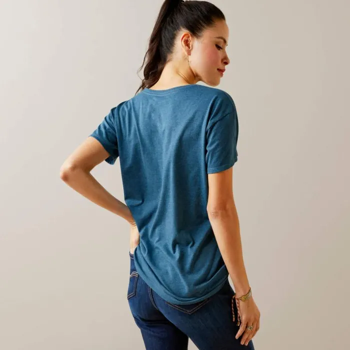 TShirts and Tops Women Ariat Ariat Amarillo TShirt Steel Blue Heather TShirts and Tops Women Ariat Ariat Amarillo TShirt Steel Blue Heather