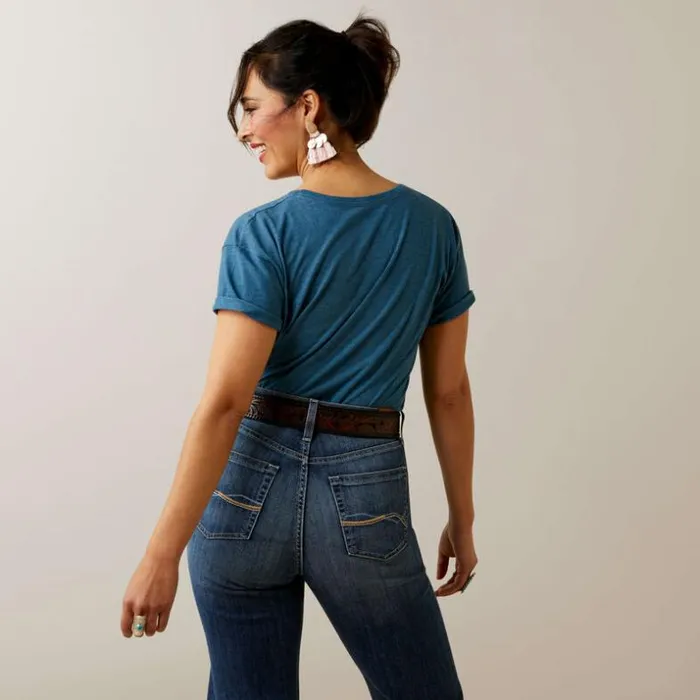 TShirts and Tops Women Ariat Ariat Bronco Betty TShirt Steel Blue Heather TShirts and Tops Women Ariat Ariat Bronco Betty TShirt Steel Blue Heather