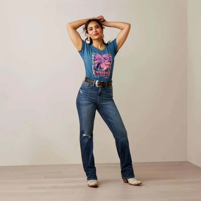 TShirts and Tops Women Ariat Ariat Bronco Betty TShirt Steel Blue Heather TShirts and Tops Women Ariat Ariat Bronco Betty TShirt Steel Blue Heather