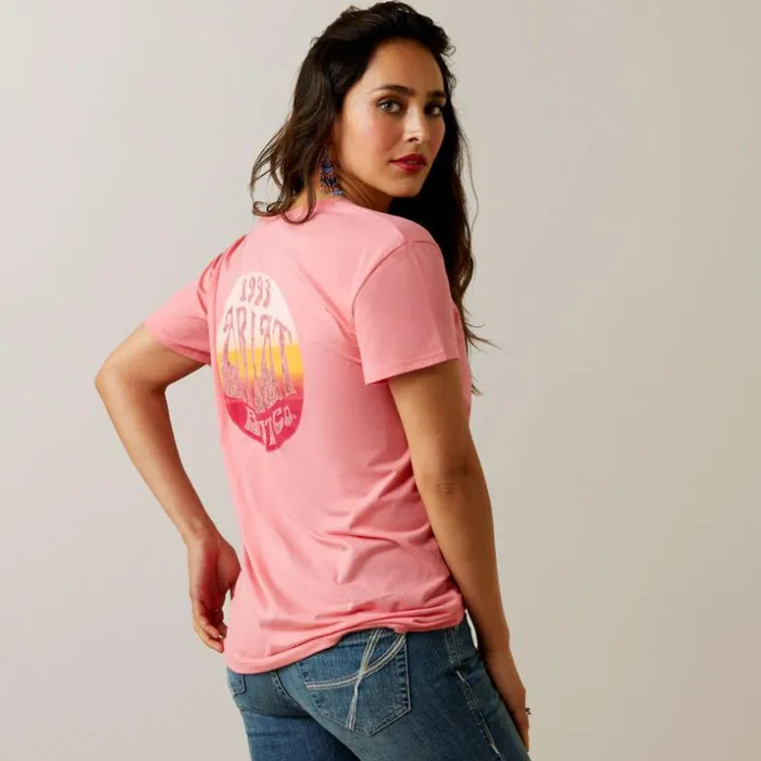 TShirts and Tops Women Ariat Ariat Groovy TShirt Coral Heather