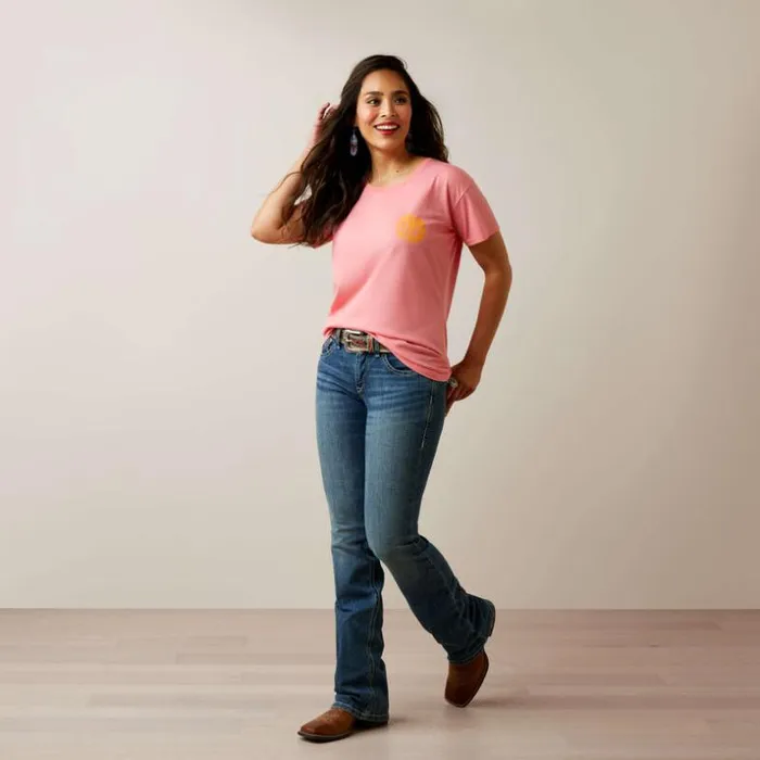 TShirts and Tops Women Ariat Ariat Groovy TShirt Coral Heather