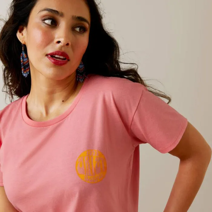 TShirts and Tops Women Ariat Ariat Groovy TShirt Coral Heather