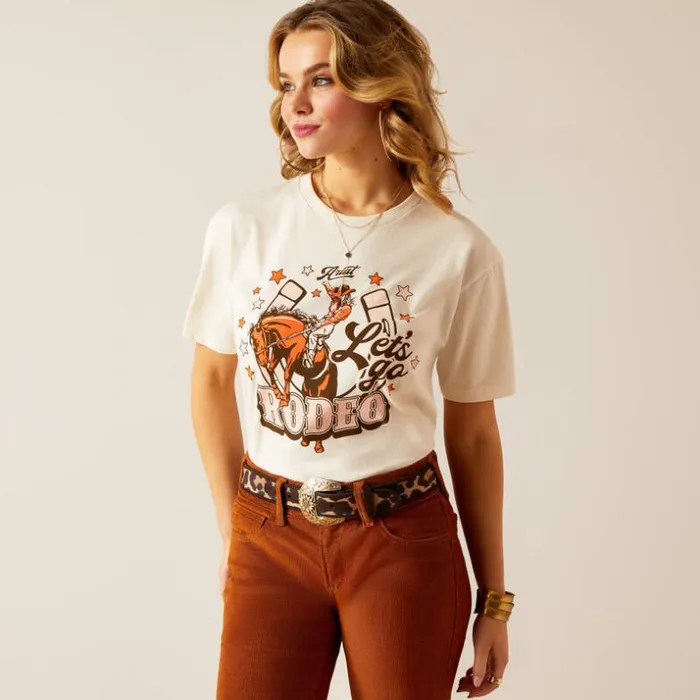 TShirts and Tops Women Ariat Ariat Let039s Rodeo TShirt Off White