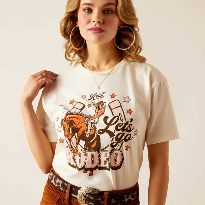 TShirts and Tops Women Ariat Ariat Let039s Rodeo TShirt Off White TShirts and Tops Women Ariat Ariat Let039s Rodeo TShirt Off White
