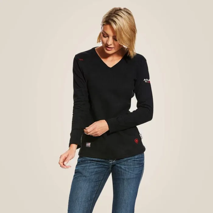 TShirts and Tops Women Ariat FR AC Crew Top Black