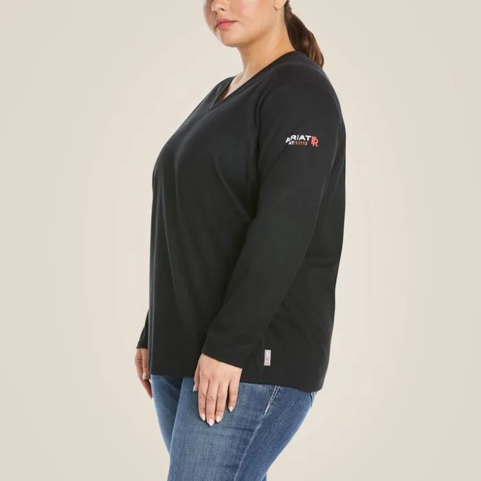 TShirts and Tops Women Ariat FR AC Crew Top Black TShirts and Tops Women Ariat FR AC Crew Top Black