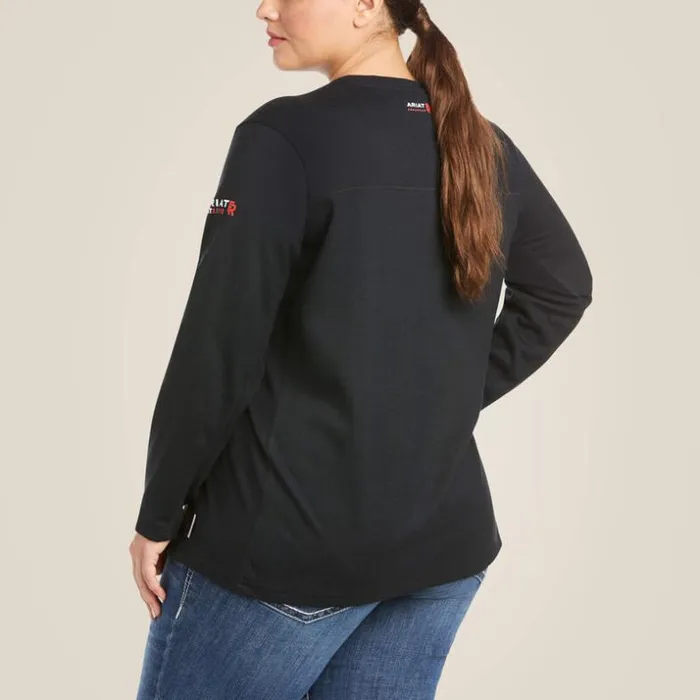 TShirts and Tops Women Ariat FR AC Crew Top Black TShirts and Tops Women Ariat FR AC Crew Top Black