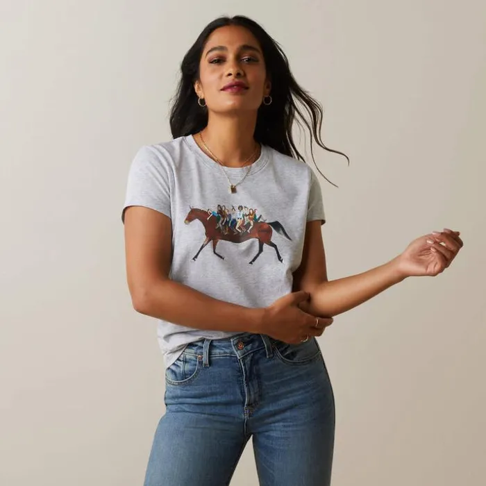 TShirts and Tops Women Ariat Harmony TShirt Heather Grey