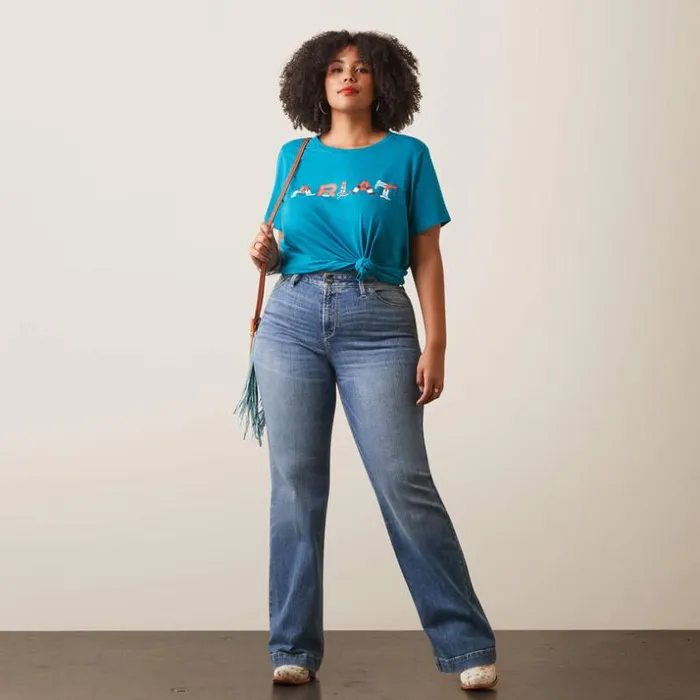 TShirts and Tops Women Ariat REAL Boot Kickin039 Logo Tee Exotic Plume TShirts and Tops Women Ariat REAL Boot Kickin039 Logo Tee Exotic Plume