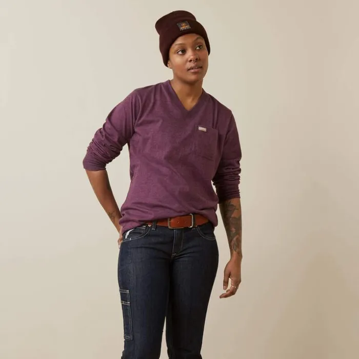 TShirts and Tops Women Ariat Rebar Cotton Strong Work Hard Potent Purple Heather TShirts and Tops Women Ariat Rebar Cotton Strong Work Hard Potent Purple Heather