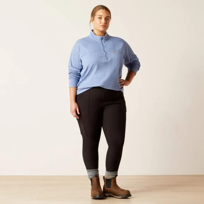 TShirts and Tops Women Ariat Rebar Foundation 14 Zip Shirt Colony Blue