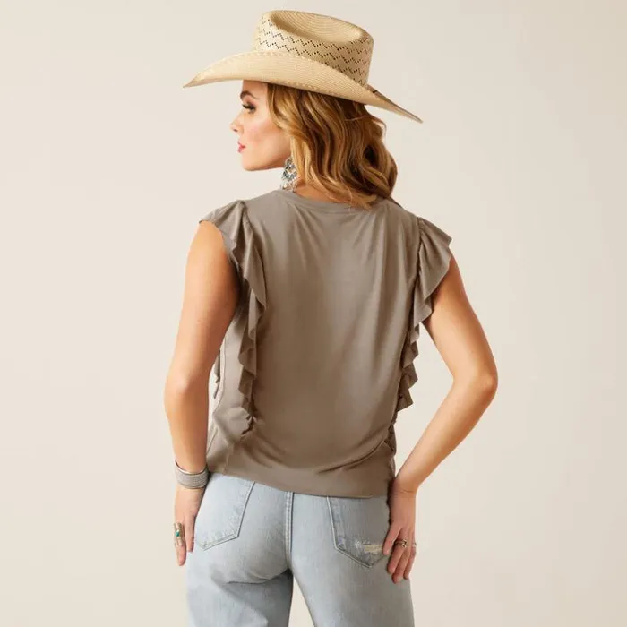 TShirts and Tops Women Ariat Washed Jersey Tank Petrified Oak