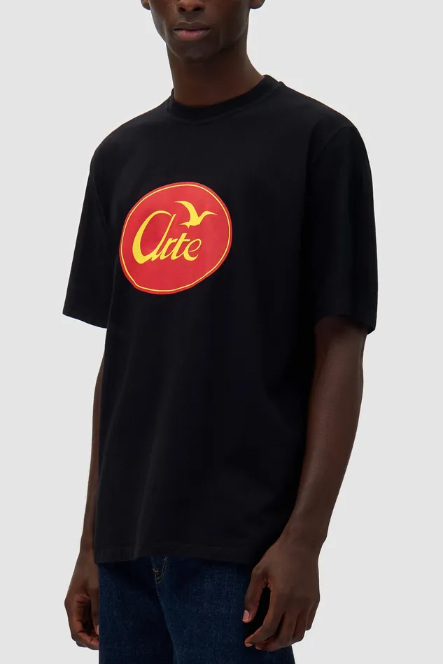 Tshirts Arte Antwerp Men Tshirt Bird Logo Big Bird Logo Noir