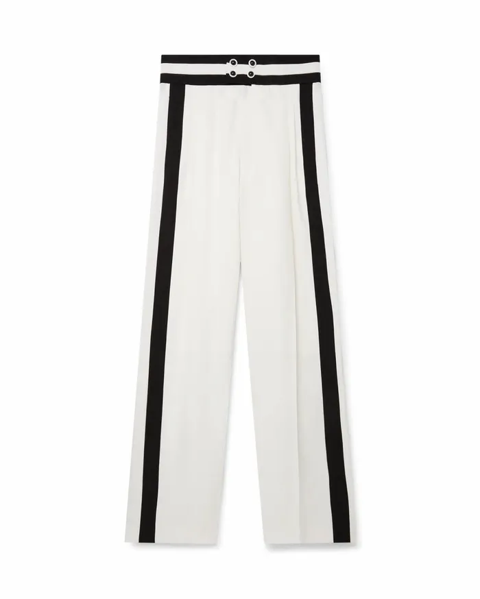 Tailoring Men Casablanca Paris OffWhite High Waisted Cummerbund Trousers