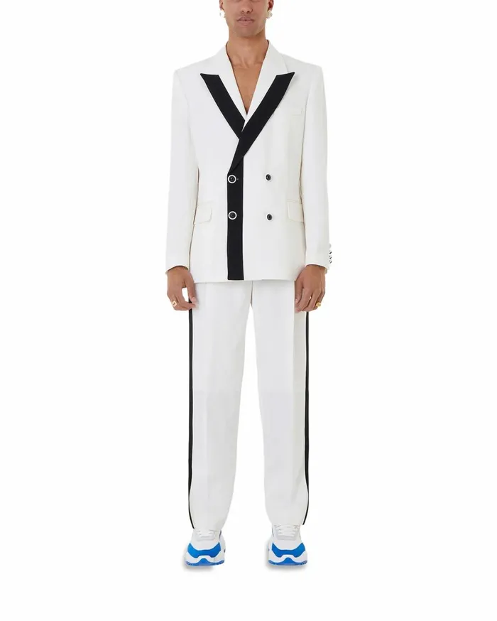 Tailoring Men Casablanca Paris OffWhite High Waisted Cummerbund Trousers