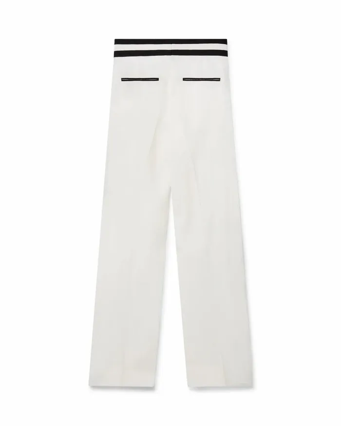 Tailoring Men Casablanca Paris OffWhite High Waisted Cummerbund Trousers